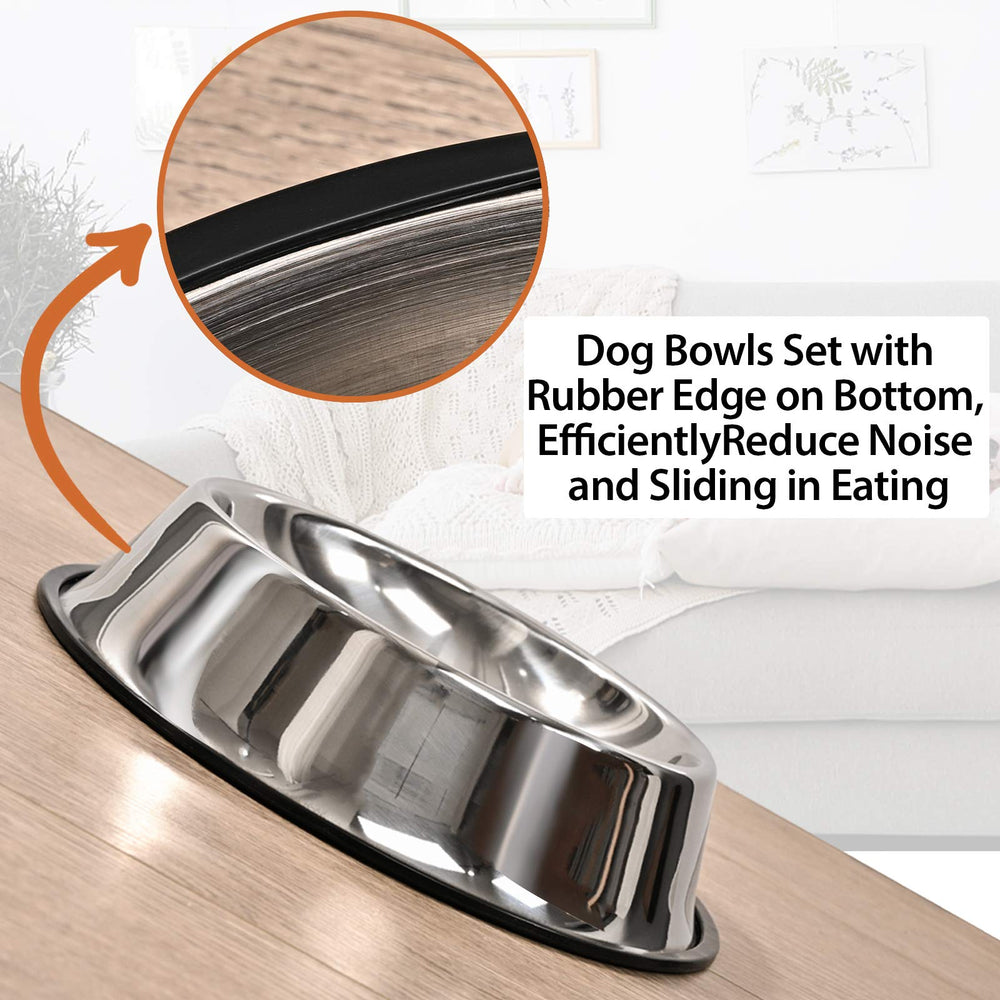 Juqiboom dishwasher-safe stainless dog bowl for convenient care