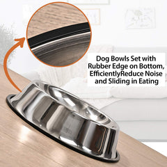 Juqiboom dishwasher-safe stainless dog bowl for convenient care