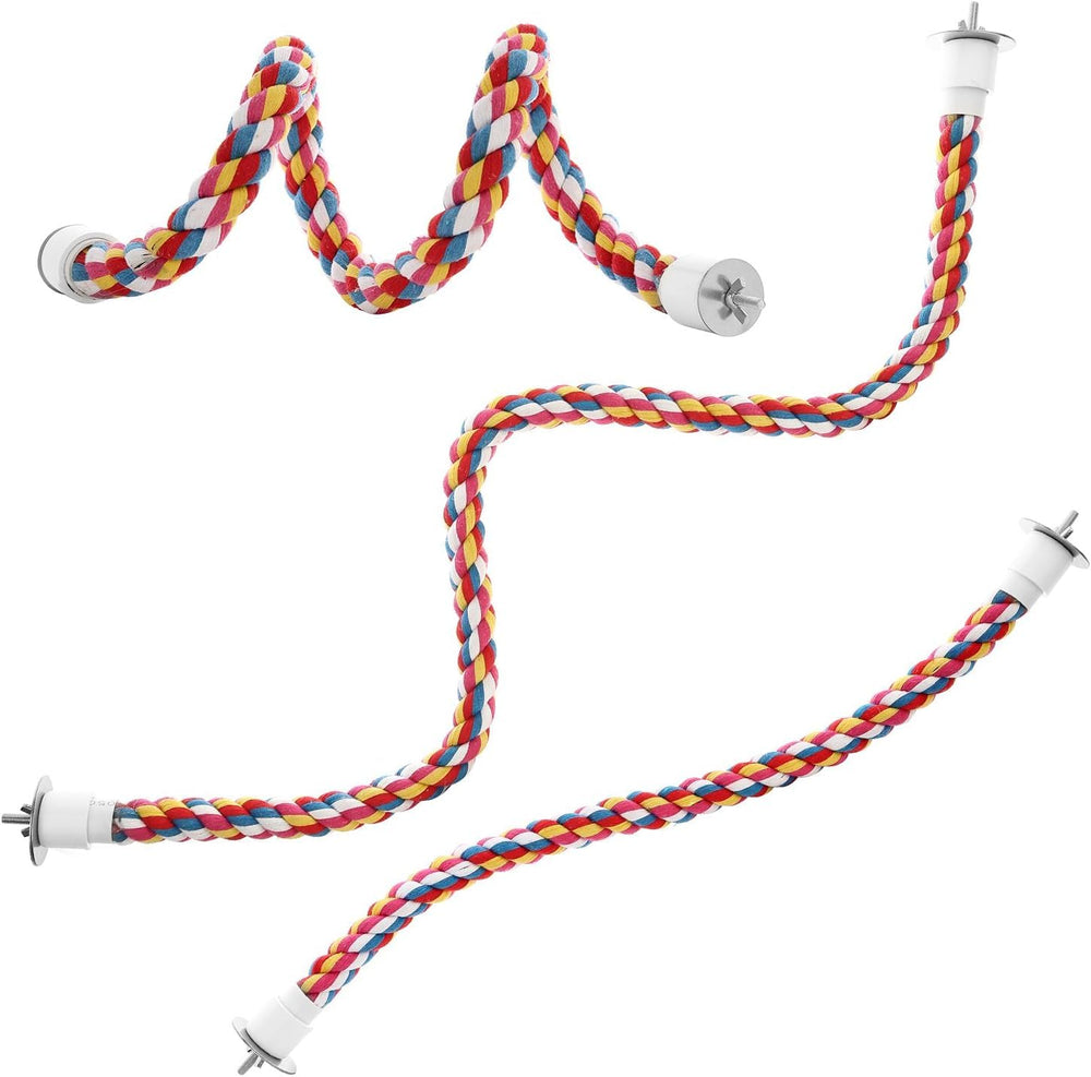 Jusney Parrot Colorful Cotton Rope adds vibrant texture and grip.