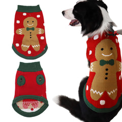 Just Jolly dog sweater gingerbread pattern for festive warmth on winter walks