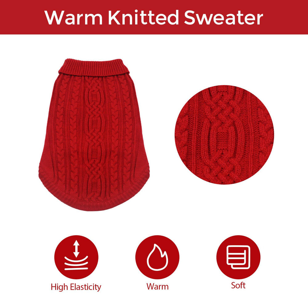Just Jolly ultra-soft polyester blend dog sweater for indoor and outdoor use