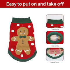 Just Jolly knit dog sweater soft texture enhances cozy indoor outdoor wear