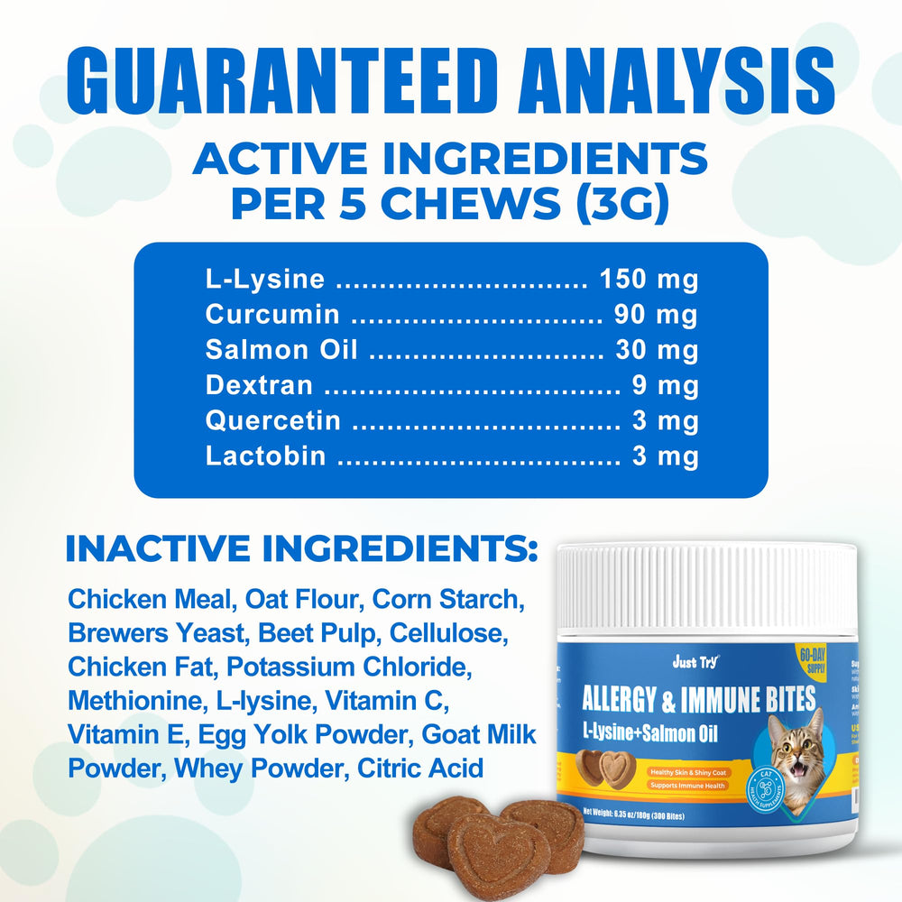 Just Try 300 Bites-salmon-oil-omega-3 image suggests supporting healthy fur and inflammation balance