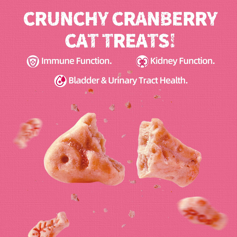Just Try crunchy-texture cat treats highlight dental care and tasty salmon flavor.