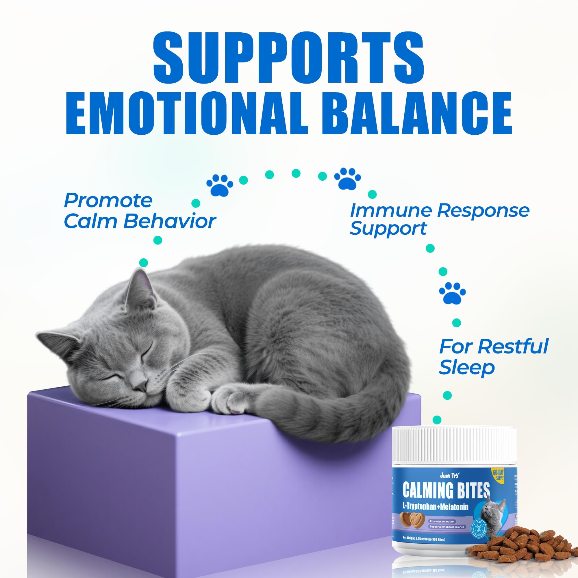Just Try ingredients label with L-Tryptophan and chamomile signals balanced mood support