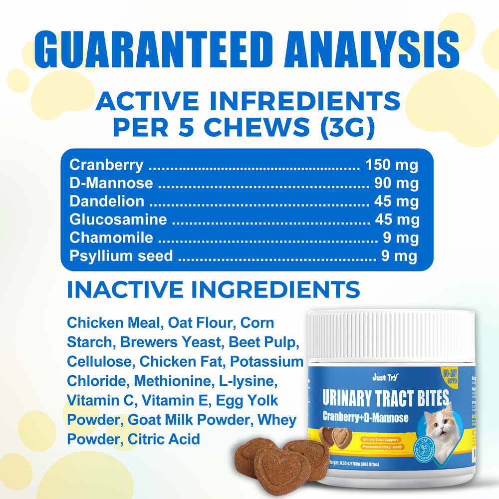 Just Try Urinary Tract Bites owner giving treats for daily urinary comfort routine.