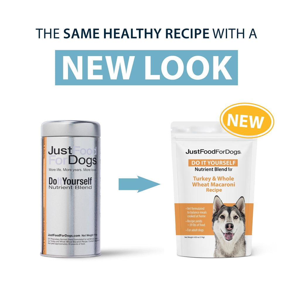 JustFoodForDogs DIY Nutrient Blend ground turkey with vegetables ready to mix into meals for flavor.