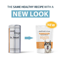 JustFoodForDogs DIY Nutrient Blend ground turkey with vegetables ready to mix into meals for flavor.