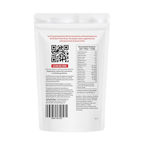 Closeup of JustFoodForDogs Nutrient Blend ingredients for wholesome home cooking
