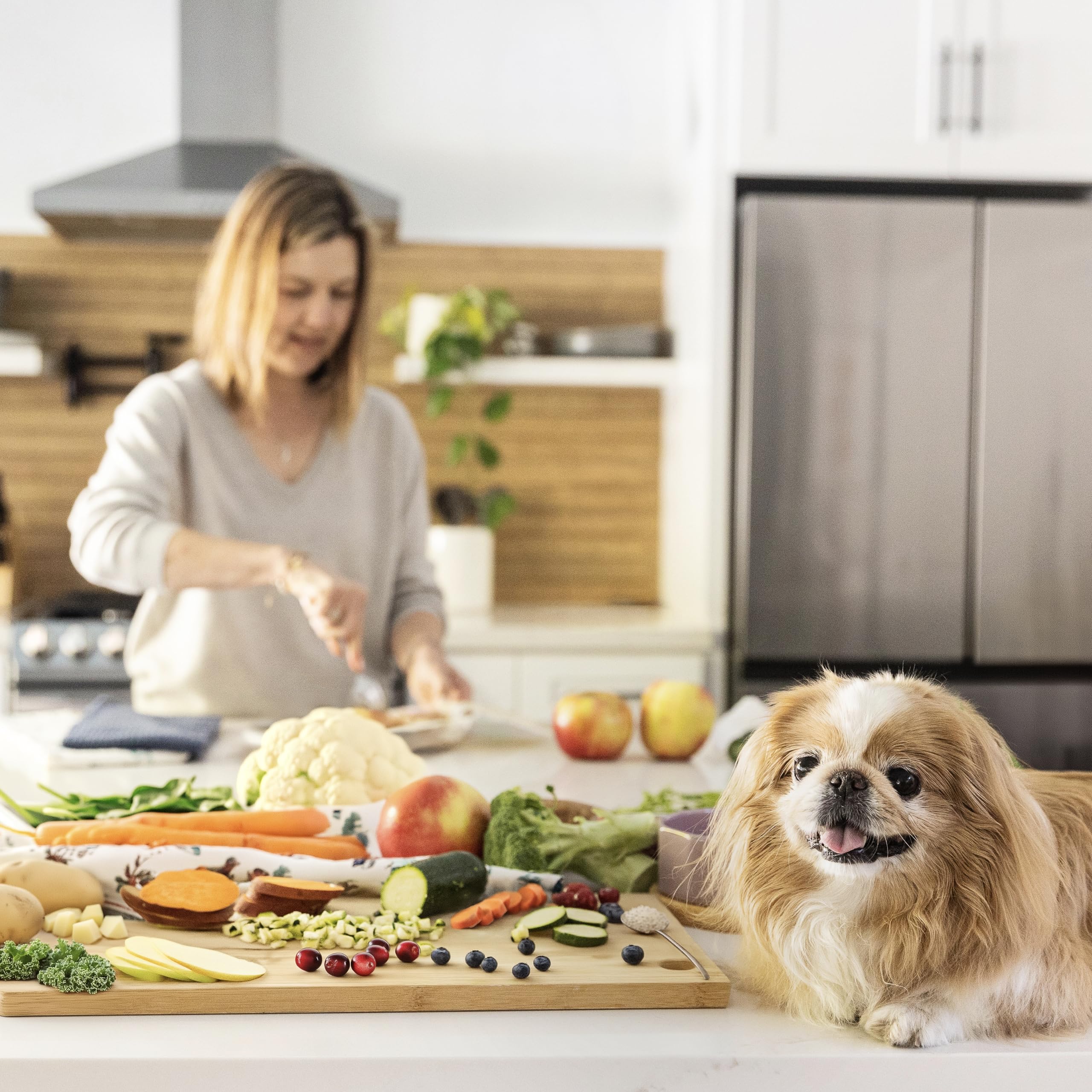 JustFoodForDogs Nutrient Blend label highlights human‑grade ingredients for safe meals