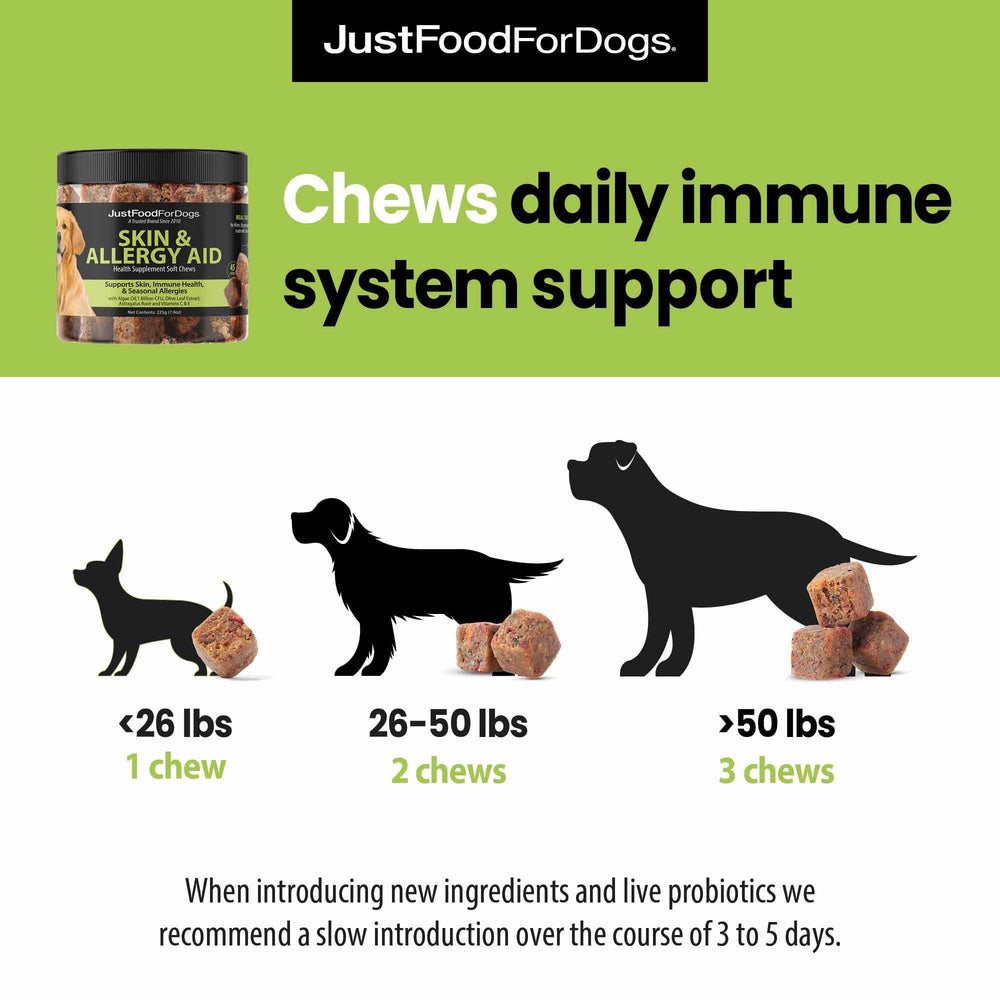 JustFoodForDogs dog enjoying chews during daily routine