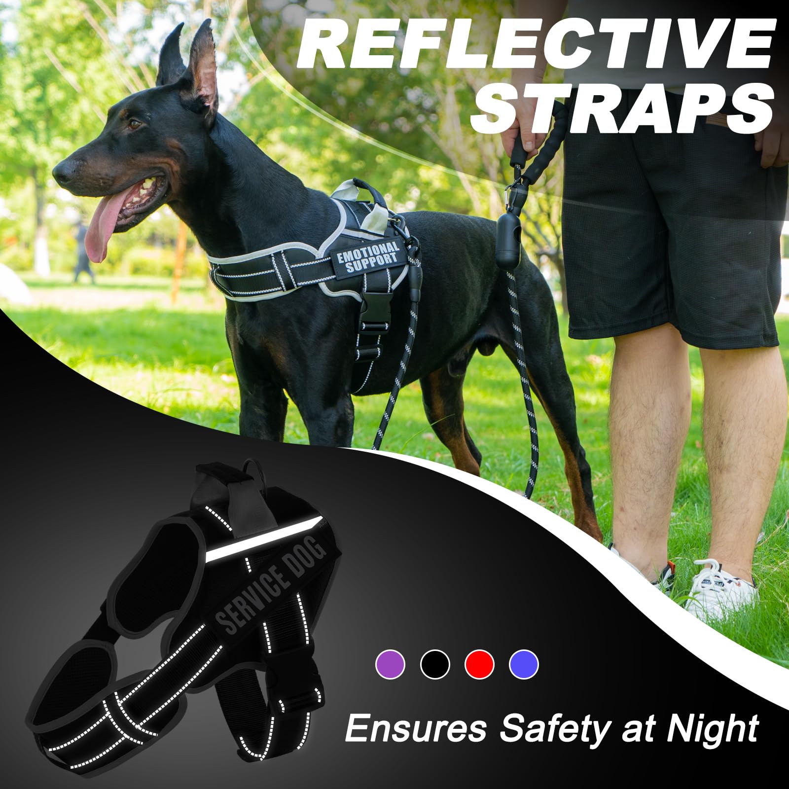 JUSTYEZI eight-dog-patches highlight clear identity markers