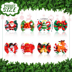 Jutom Christmas dog bows featuring bells resin for cute holiday accessory use.