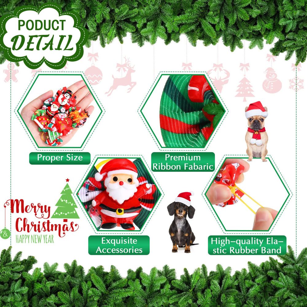 Jutom Christmas dog bows with Christmas tree resin for charming seasonal outfits.