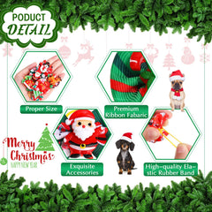 Jutom Christmas dog bows with Christmas tree resin for charming seasonal outfits.