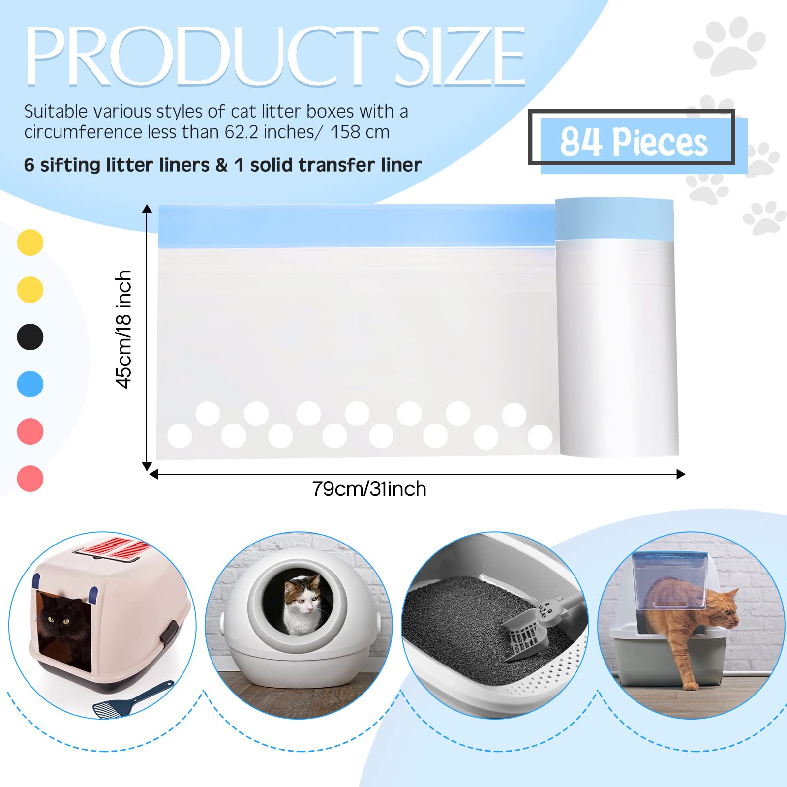 Jutom unfolded liner layers in a litter box demonstrate quick setup.