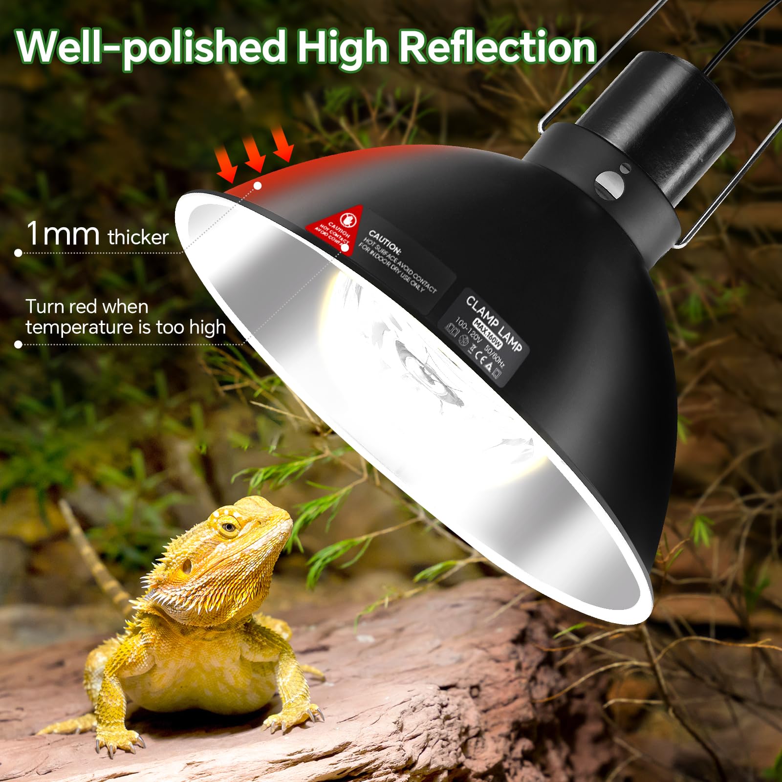 juttilax basking-spot lamp for bearded dragons and lizards
