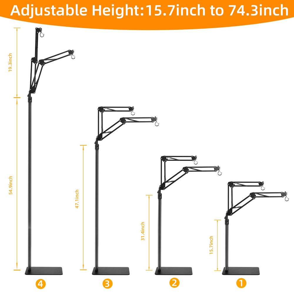 juttilax dual reptile heat lamp stand with 360 swing arm for flexible lighting angles