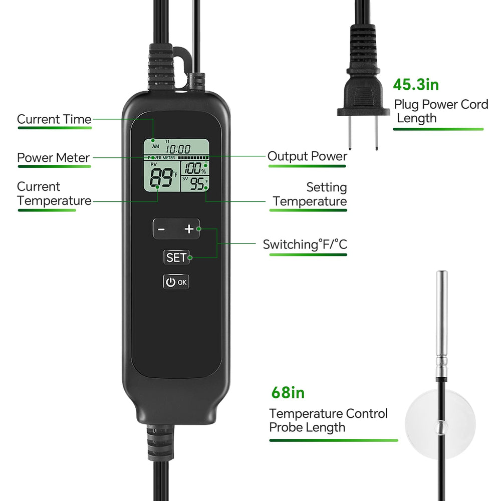 juttilax thermostat with digital display shows temp and settings for precise control