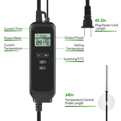 juttilax thermostat with digital display shows temp and settings for precise control