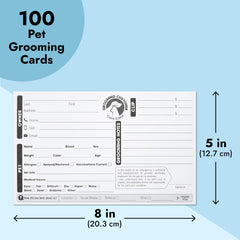 Juvale dog grooming card thick paper preventing ink bleed-through for clear records