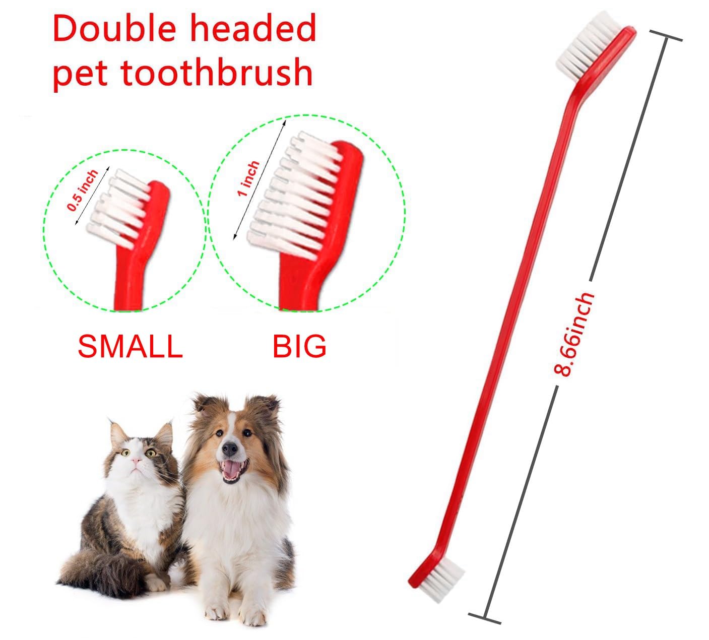 JUWANTU long-handle dog toothbrush reaches back teeth with ease