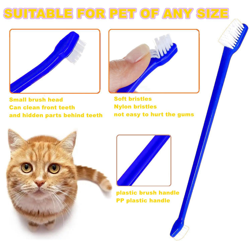 JUWANTU soft-bristle toothbrush for pets protects gums during brushing