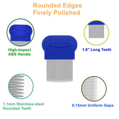 JUWANTU rounded-teeth combs cushion skin while removing loose fur.