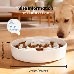 JuWow slow feeder with heavy base reduces sliding during meals.