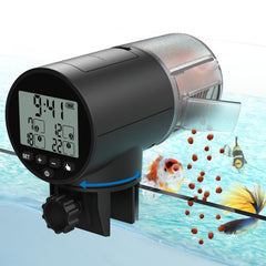 JuzPetz automatic fish feeder dispensing mechanism enabling precise meals while you away