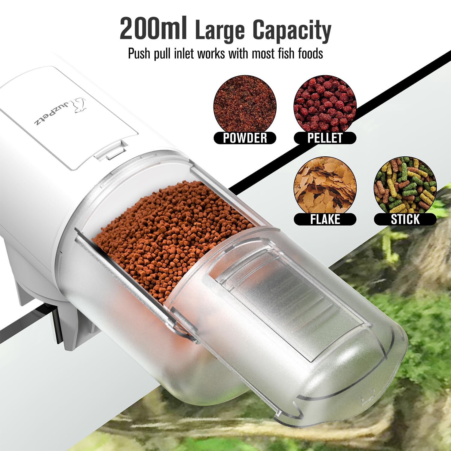 JuzPetz battery-powered operation includes AA batteries for reliability.