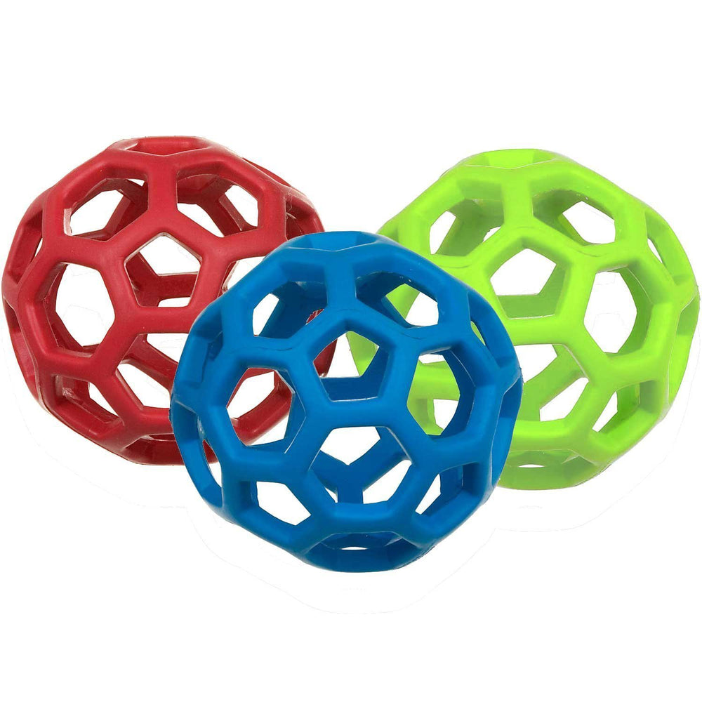 JW Hol-ee Roller front view shows a durable chew toy for treats stuffing.