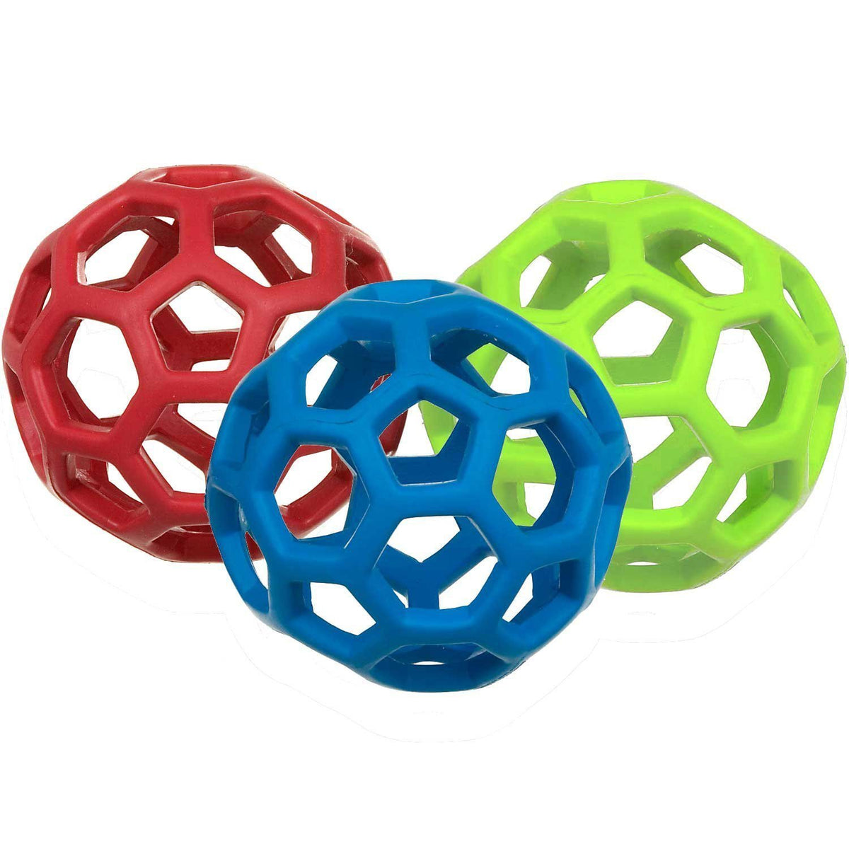 JW Hol-ee Roller front view shows a durable chew toy for treats stuffing.