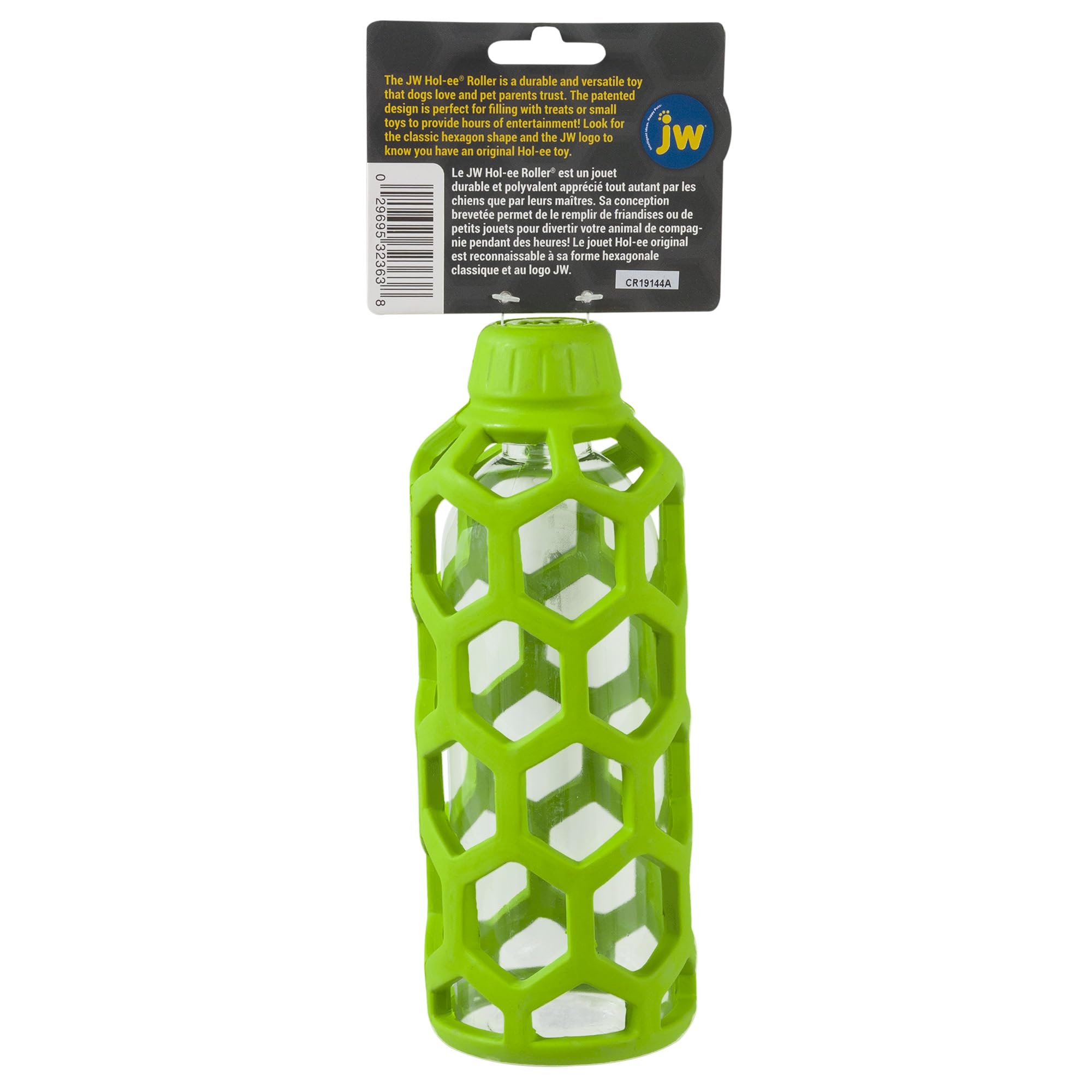 JW Pet Hol-ee Bottle Toy's open design hides treats for extra enrichment.