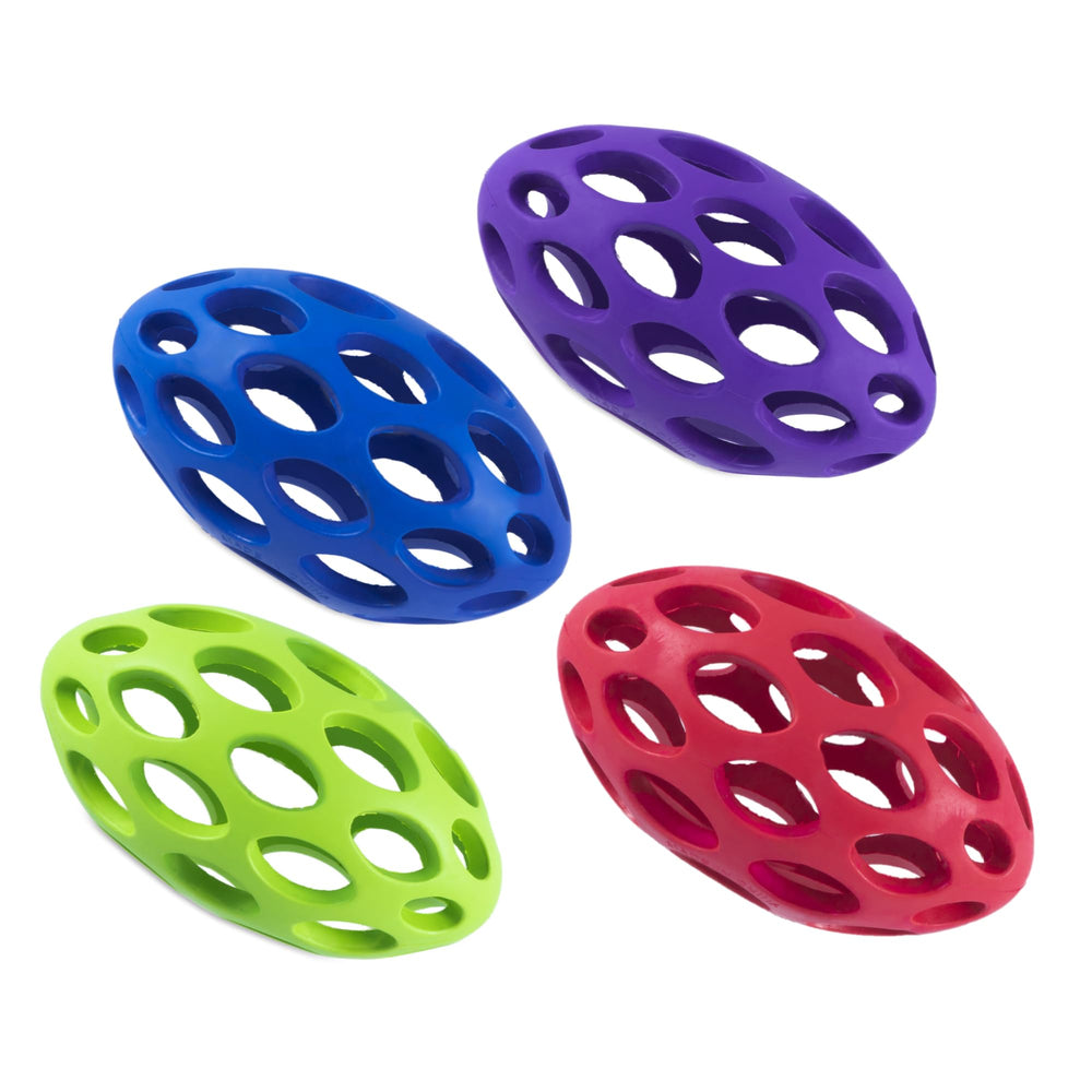 JW Hol-ee Football Medium size Dog Toy designed for medium dogs and gentle on gums