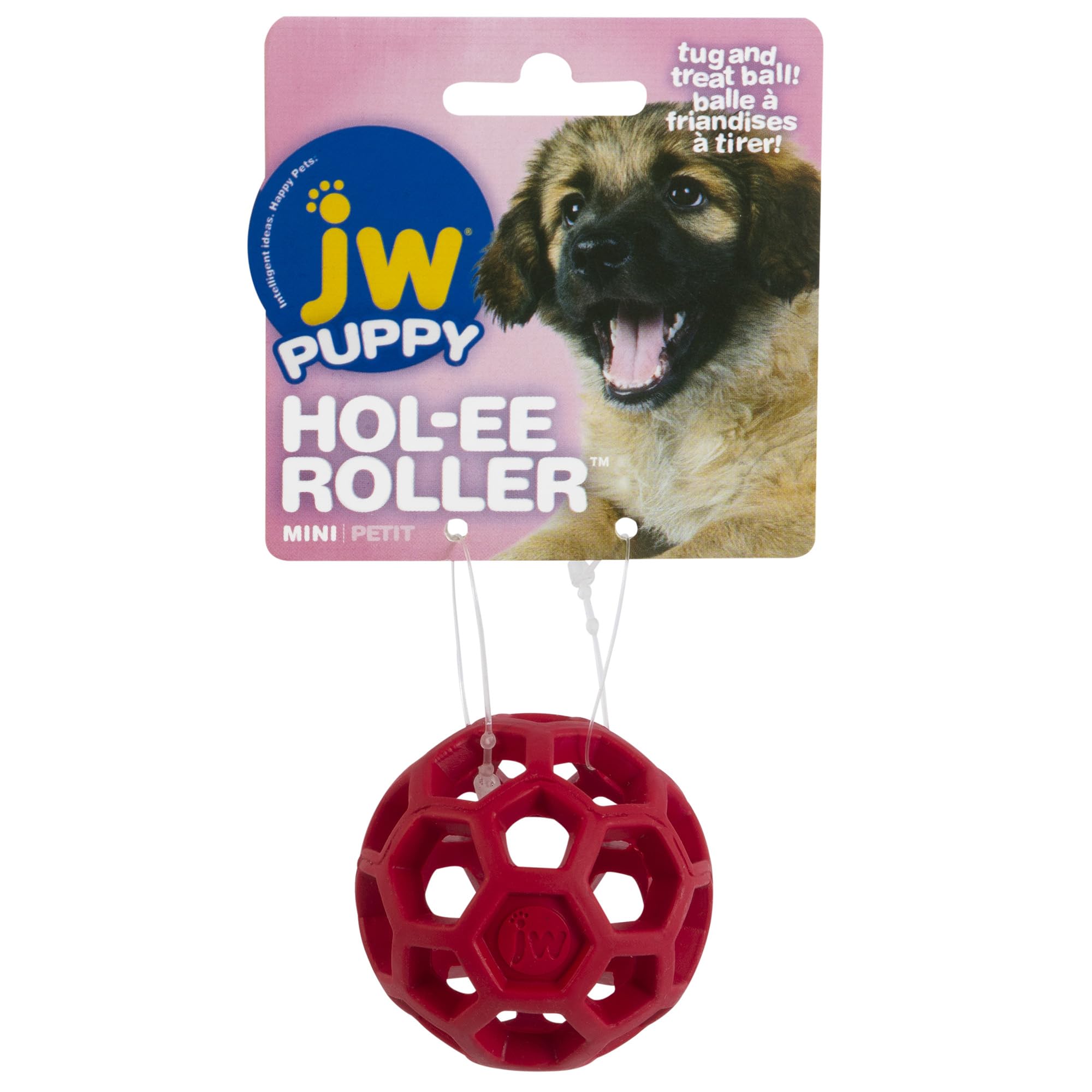 JW Pet Hol-ee Roller durable natural rubber gentle on gums and versatile