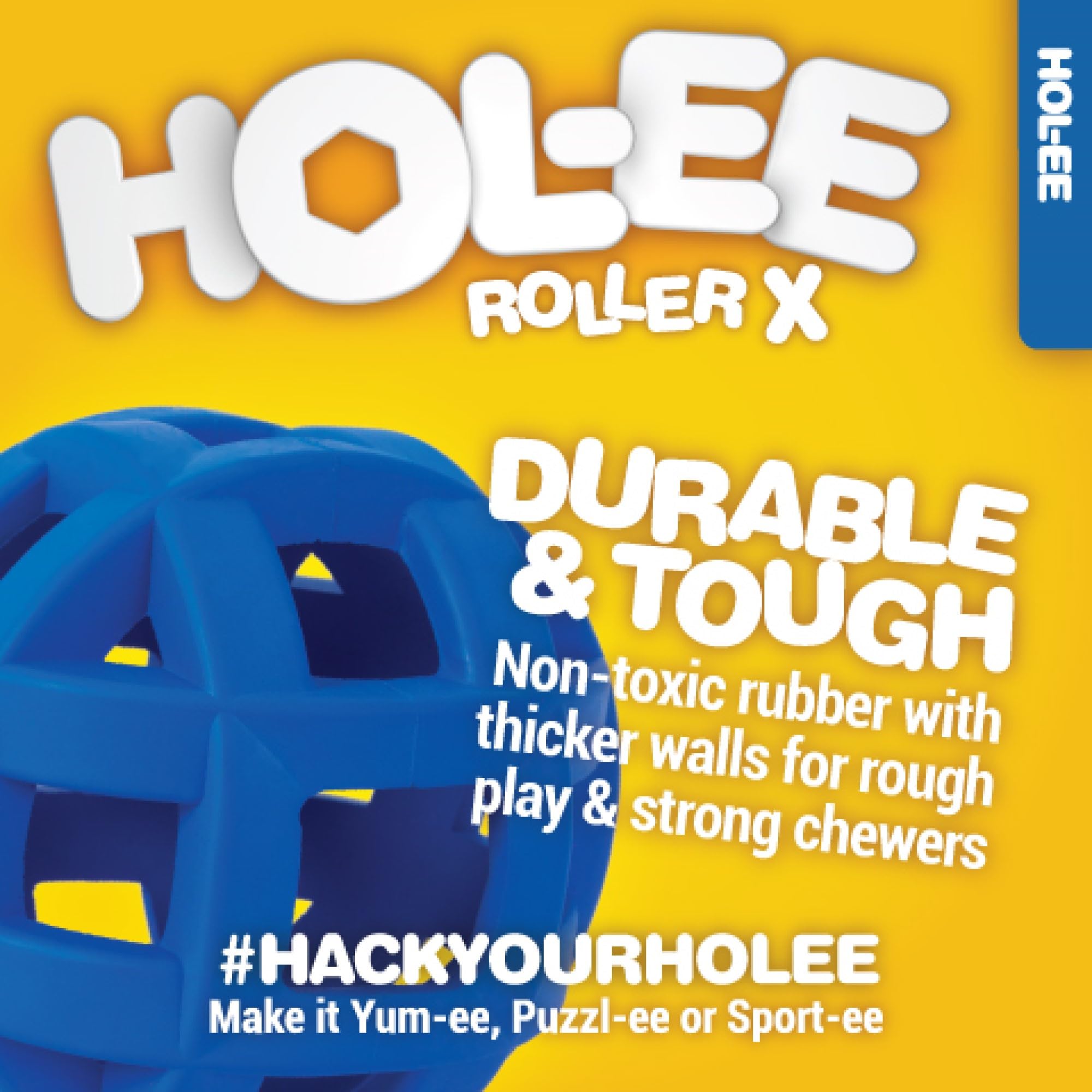 Durable rubber delivers tougher play for indoor and outdoor sessions with JW Hol-ee Roller Extreme.