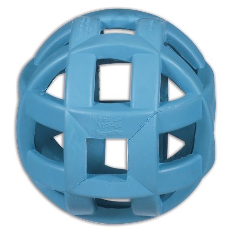 JW Pet Hol-ee Roller X Extreme 5 dog toy, thick rubber ball for tough chewers and interactive play.