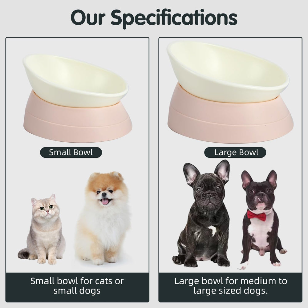 tazón JWPC apto para gatos y perros pequeños, hocico corto