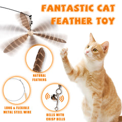 JXFUKAL cat feather refills trio provides lasting natural-feather motion.