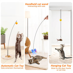 JXFUKAL interactive cat toy detachable-teaser-2 adds varied motion to chase games