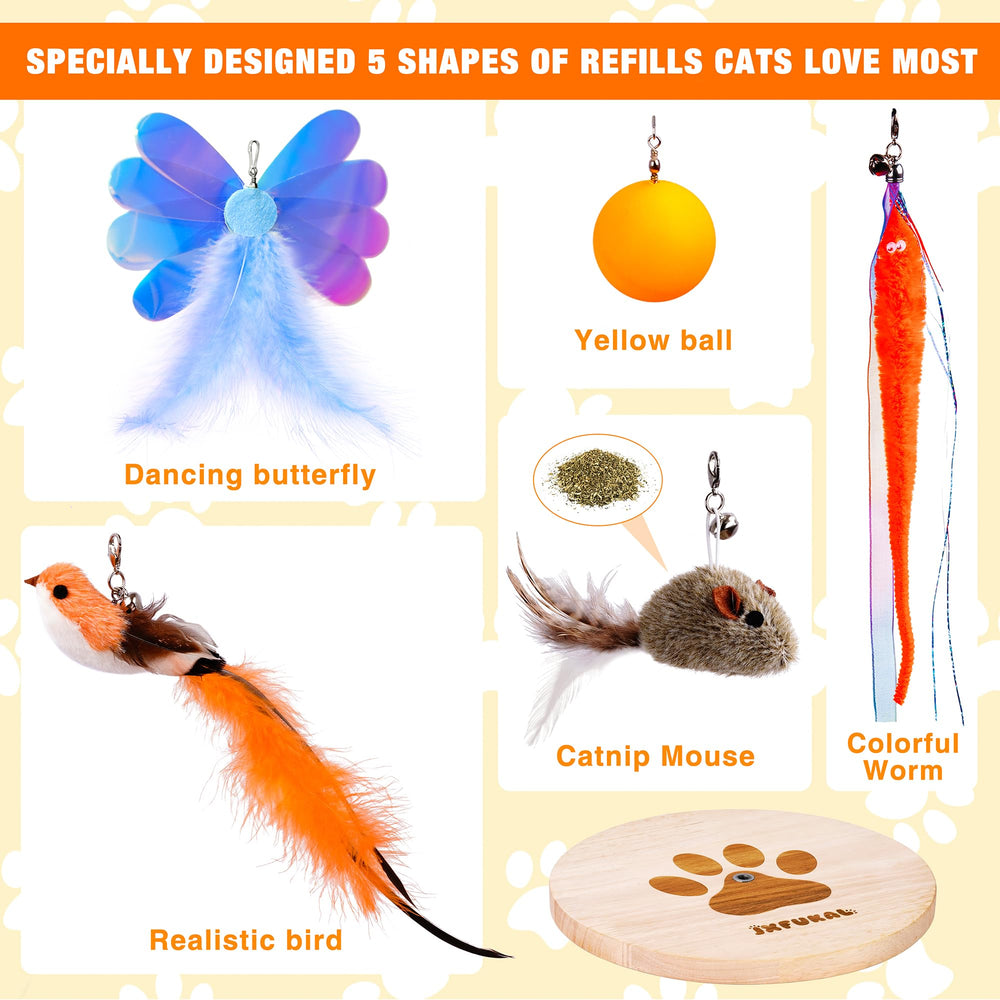 JXFUKAL interactive cat toy refill-mouse stimulates natural hunting behavior