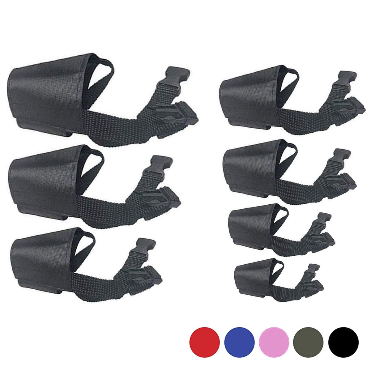 JYHY 7-in-1 dog muzzle set with multiple sizes for tailored fit during walks.