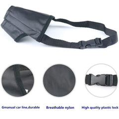 JYHY dog muzzle adjustable strap image demonstrates secure, comfortable wear.