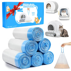 Jynsrou 120-count cat litter bags for Meowant fit enable quick, hassle-free waste removal.