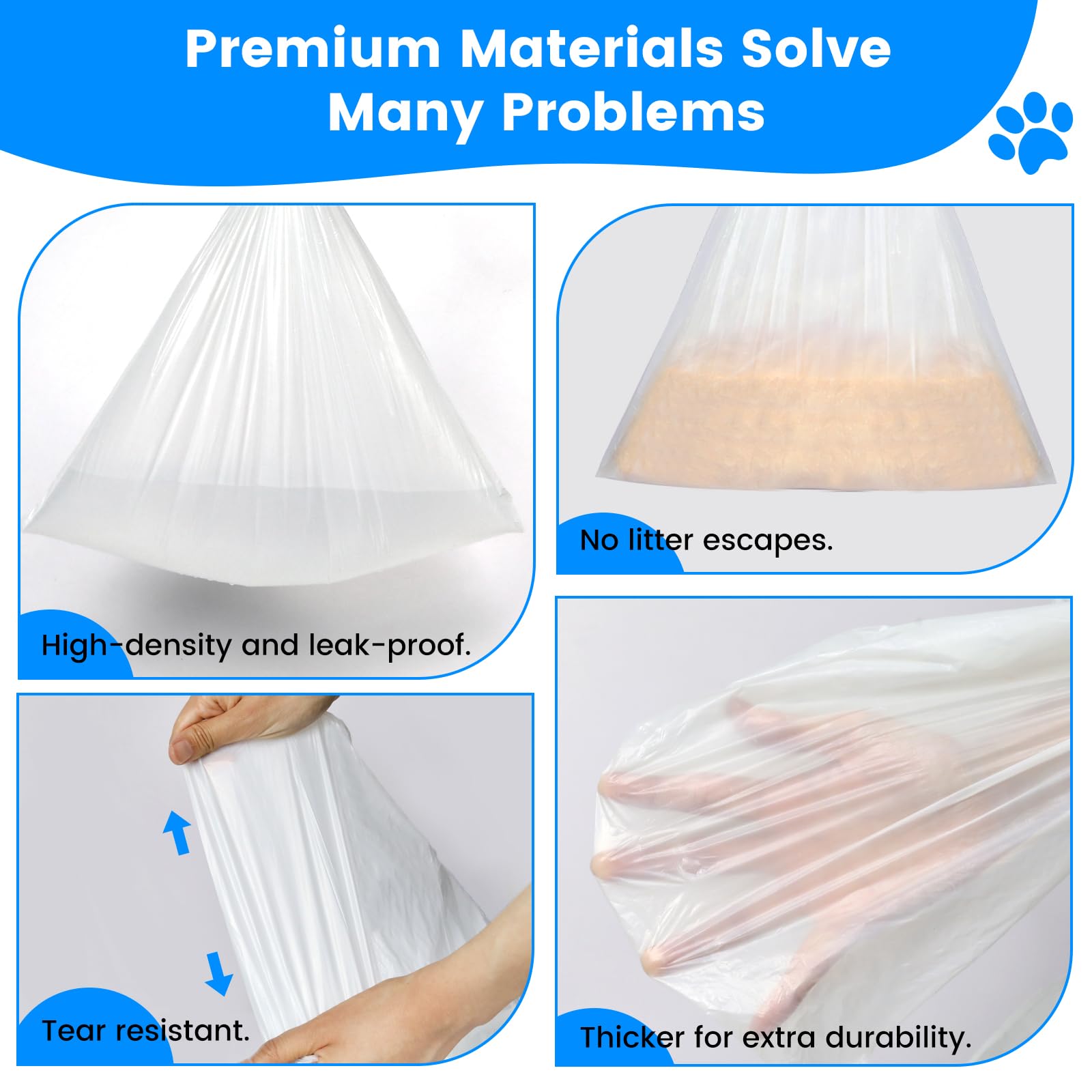 Jynsrou self-cleaning litter-box bags support tidy disposal in automatic setups.