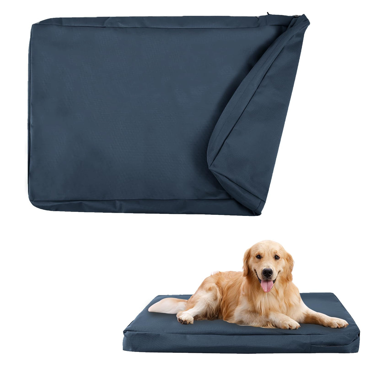 JYSILIYH waterproof dog bed cover front view shows durable fabric and secure fit