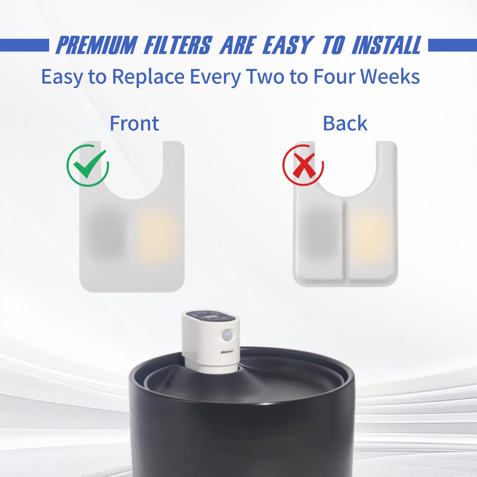 Jzla pro ceramic cat water fountain 16-pack filters ensures long-lasting fresh water supply