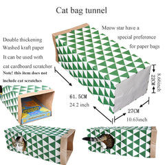 JZMYXA cat paper bag tunnel toy expanded into a full play tunnel.