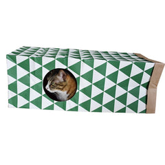 JZMYXA cat paper bag tunnel toy hole used by a curious cat.